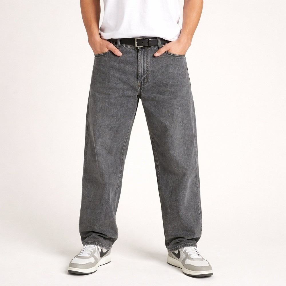 Vintage Levi's 550 Baggy Jeans Men's 35x29 Gray 80's Made in USA‎